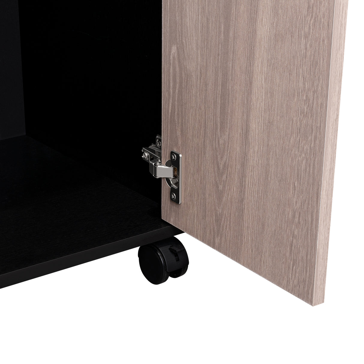 Mueble Auxiliar de Cocina Eldon Wengue y Bardolino 75x83.4cm Con Cinco Compartimientos y Con Ruedas - BARRAS Y MUEBLES AUXILIARES | Bylmo