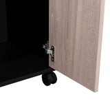 Mueble Auxiliar de Cocina Eldon Wengue y Bardolino 75x83.4cm Con Cinco Compartimientos y Con Ruedas - BARRAS Y MUEBLES AUXILIARES | Bylmo