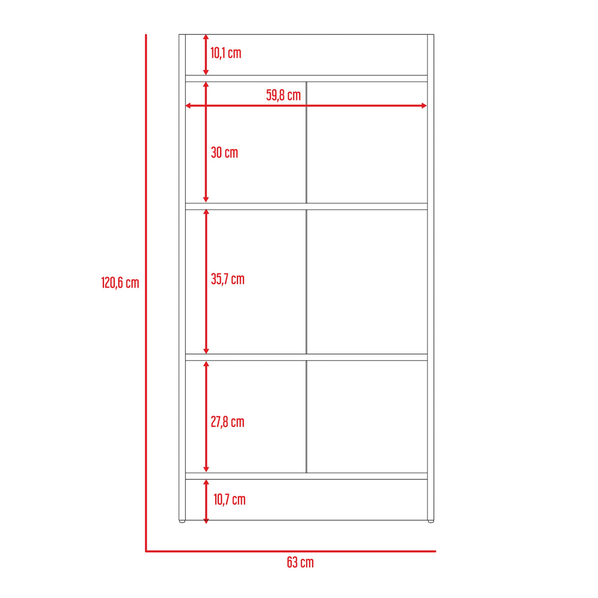 Combo Escritorio y Biblioteca Atlanter Rovere 120x81.5cm sin Cajones - ESCRITORIOS | Bylmo