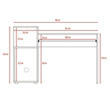 Combo Escritorio y Biblioteca Atlanter Rovere 120x81.5cm sin Cajones - ESCRITORIOS | Bylmo