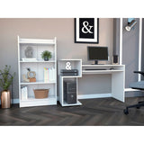 Combo Escritorio y Biblioteca Atlanter Rovere 120x81.5cm sin Cajones - ESCRITORIOS | Bylmo