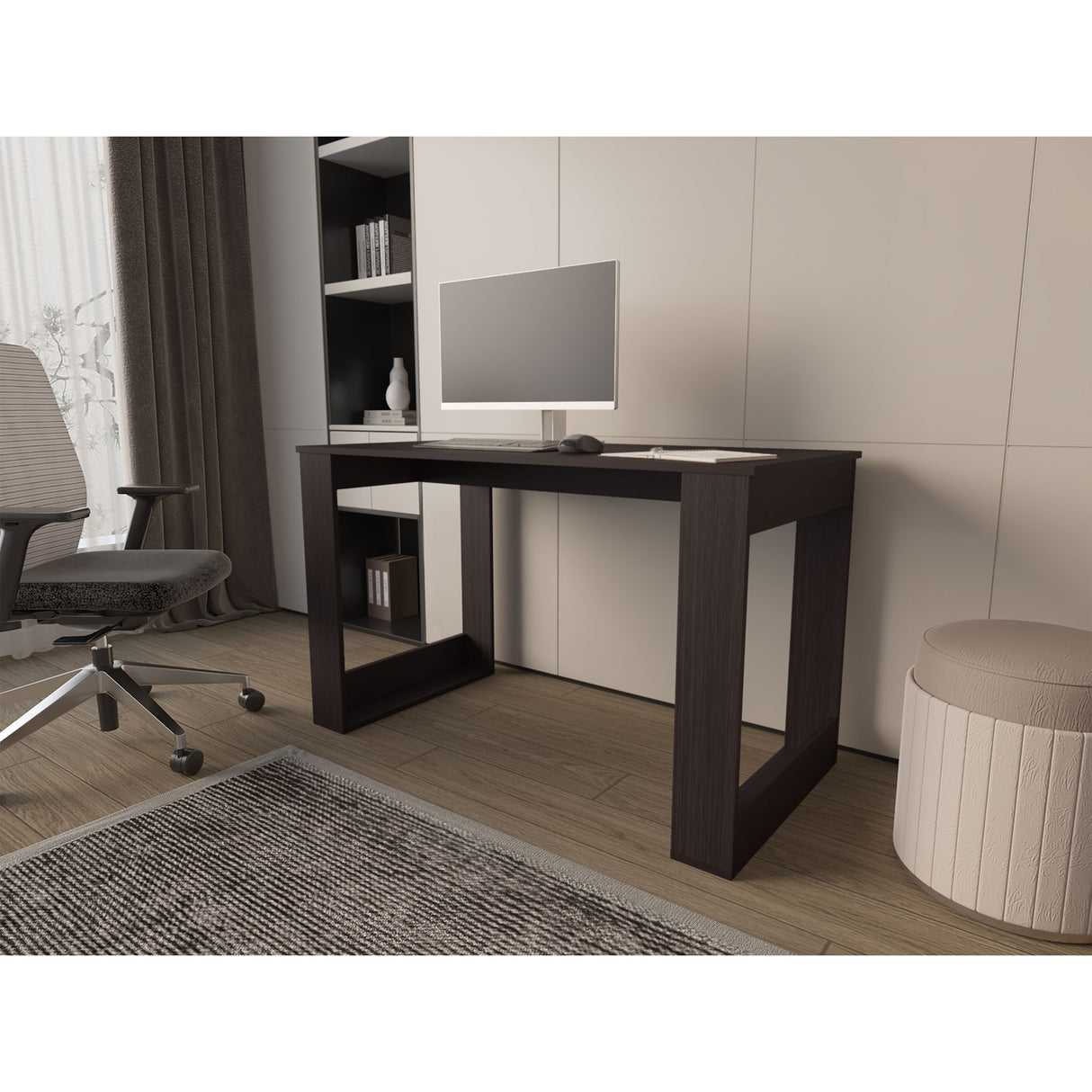 Escritorio Oviedo Wengue 120x73cm sin Cajones - ESCRITORIOS | Bylmo