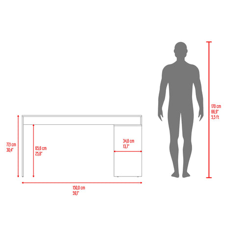 Escritorio Esquinero Axis Wengue 150x77cm sin Cajones - ESCRITORIOS | Bylmo