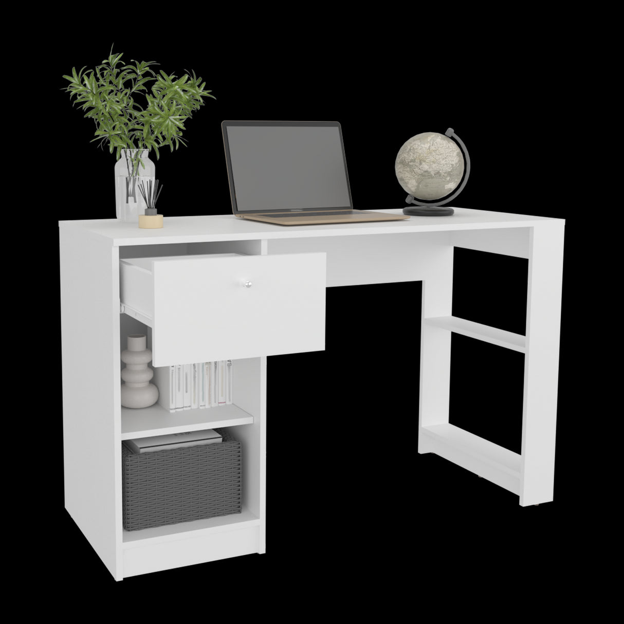 Escritorio Home Blanco 120.2x75.6cm con Un Cajón - ESCRITORIOS | Bylmo