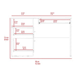 Escritorio Esquinero Mix Ceniza 120.1x77.2cm con Dos Cajones - ESCRITORIOS | Bylmo