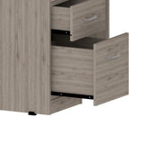 Escritorio Esquinero Mix Ceniza 120.1x77.2cm con Dos Cajones - ESCRITORIOS | Bylmo