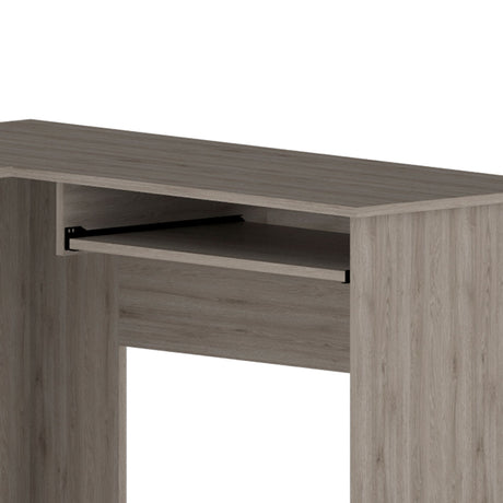 Escritorio Esquinero Mix Ceniza 120.1x77.2cm con Dos Cajones - ESCRITORIOS | Bylmo
