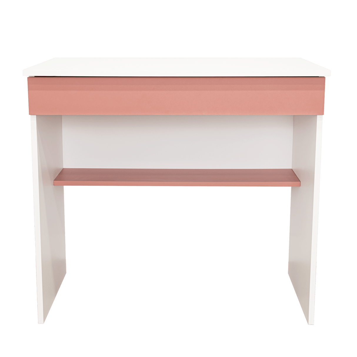 Escritorio Ohio Blanco y Arupo 80x73cm con Un Cajón - ESCRITORIOS | Bylmo