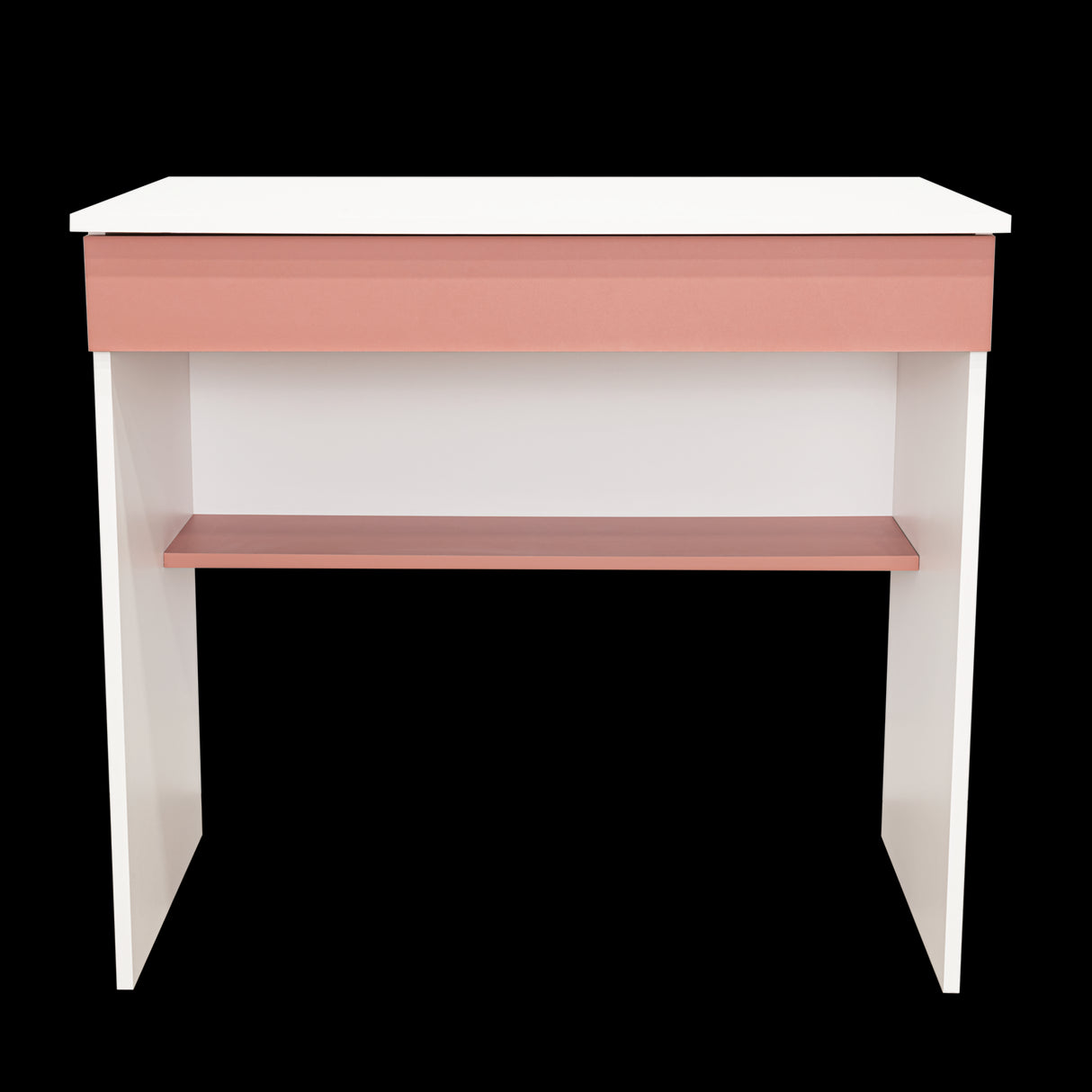 Escritorio Ohio Blanco y Arupo 80x73cm con Un Cajón - ESCRITORIOS | Bylmo