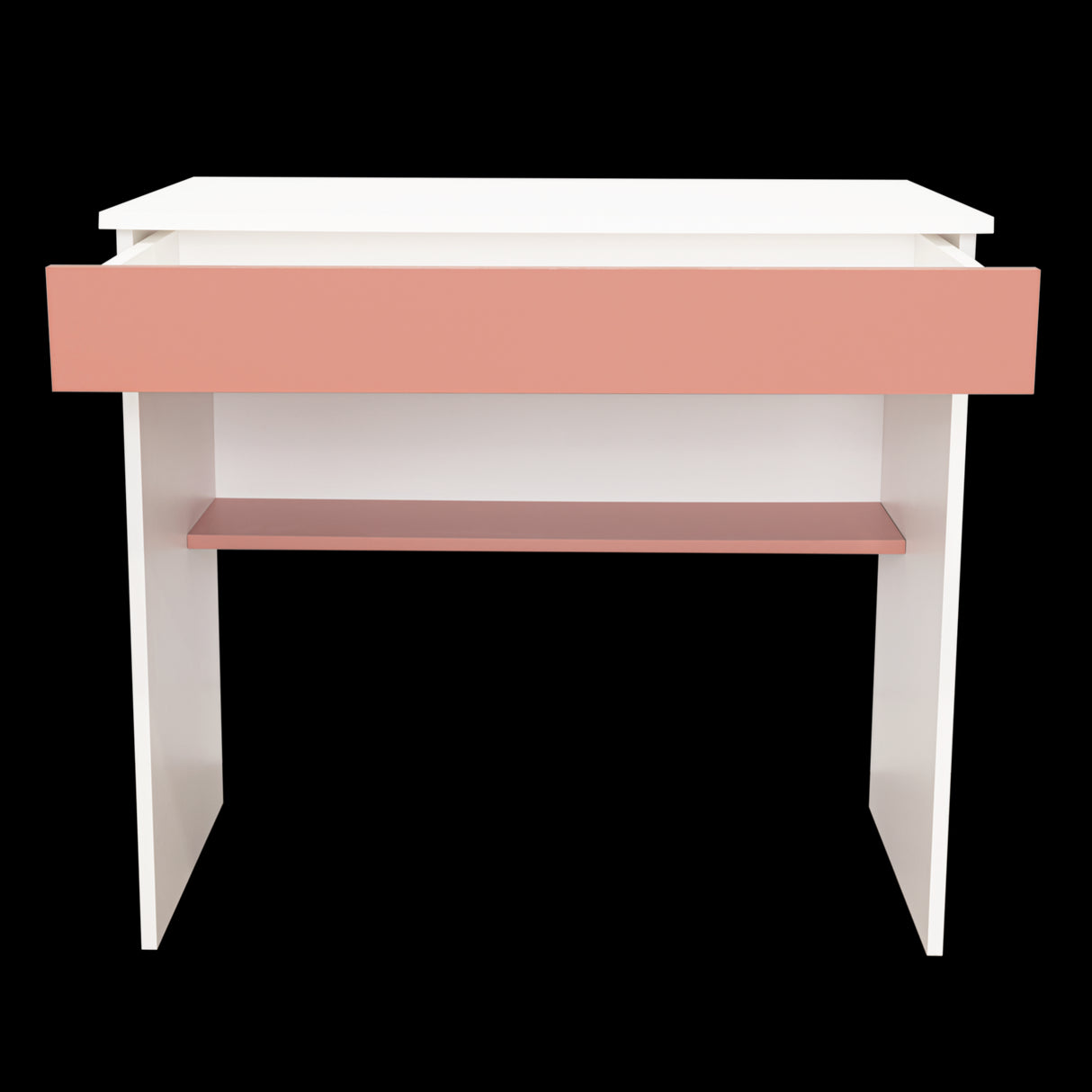 Escritorio Ohio Blanco y Arupo 80x73cm con Un Cajón - ESCRITORIOS | Bylmo