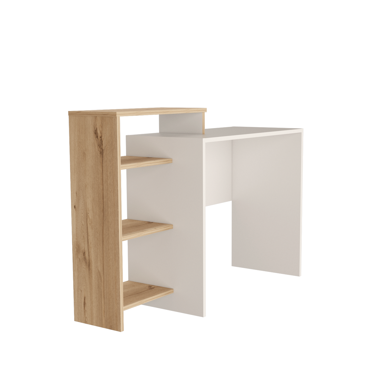 Escritorio con Biblioteca Stella Plus Blanco y Duna 125.7x89.4cm sin Cajones - ESCRITORIOS | Bylmo