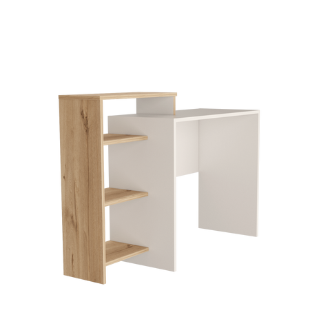 Escritorio con Biblioteca Stella Plus Blanco y Duna 125.7x89.4cm sin Cajones - ESCRITORIOS | Bylmo
