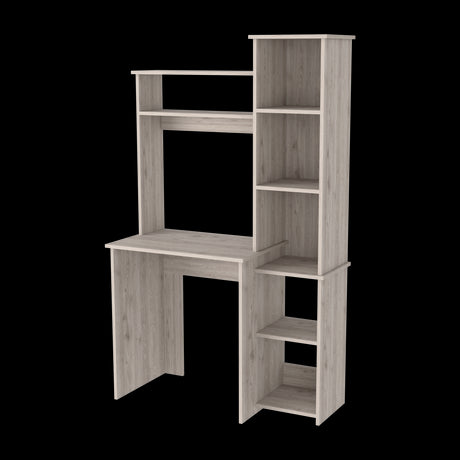 Escritorio con Biblioteca Versalles Ceniza 98.5x162.5cm sin Cajones - ESCRITORIOS | Bylmo