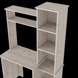 Escritorio con Biblioteca Versalles Ceniza 98.5x162.5cm sin Cajones - ESCRITORIOS | Bylmo