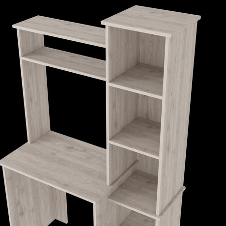 Escritorio con Biblioteca Versalles Ceniza 98.5x162.5cm sin Cajones - ESCRITORIOS | Bylmo