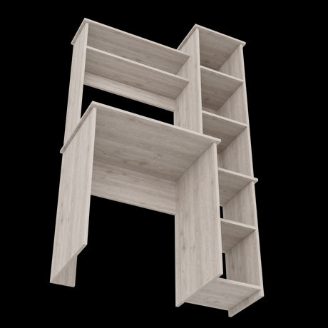 Escritorio con Biblioteca Versalles Ceniza 98.5x162.5cm sin Cajones - ESCRITORIOS | Bylmo