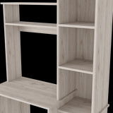 Escritorio con Biblioteca Versalles Ceniza 98.5x162.5cm sin Cajones - ESCRITORIOS | Bylmo