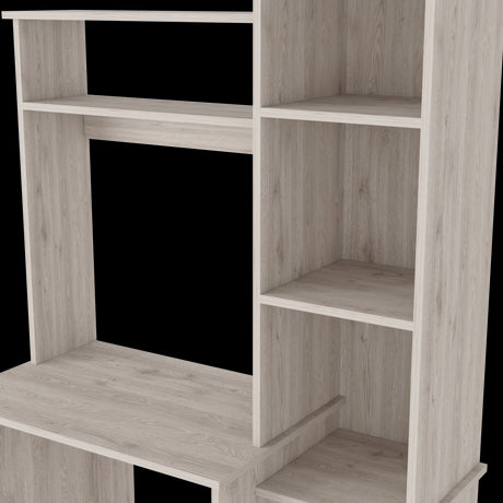 Escritorio con Biblioteca Versalles Ceniza 98.5x162.5cm sin Cajones - ESCRITORIOS | Bylmo