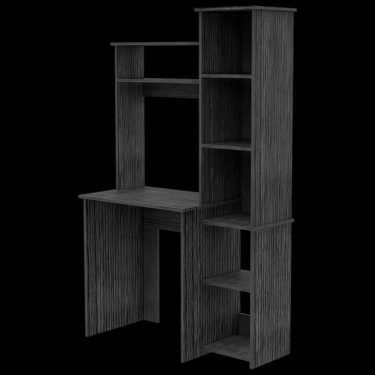 Escritorio con Biblioteca Versalles Roble Gris 98.5x162.5cm sin Cajones - ESCRITORIOS | Bylmo