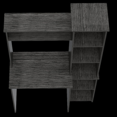 Escritorio con Biblioteca Versalles Roble Gris 98.5x162.5cm sin Cajones - ESCRITORIOS | Bylmo