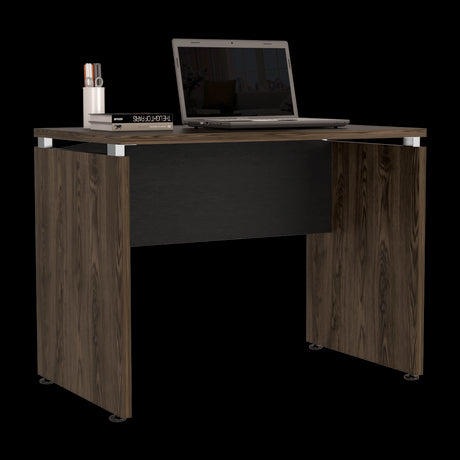 Escritorio Home Wengue y Coñac 100x75cm sin Cajones - ESCRITORIOS | Bylmo
