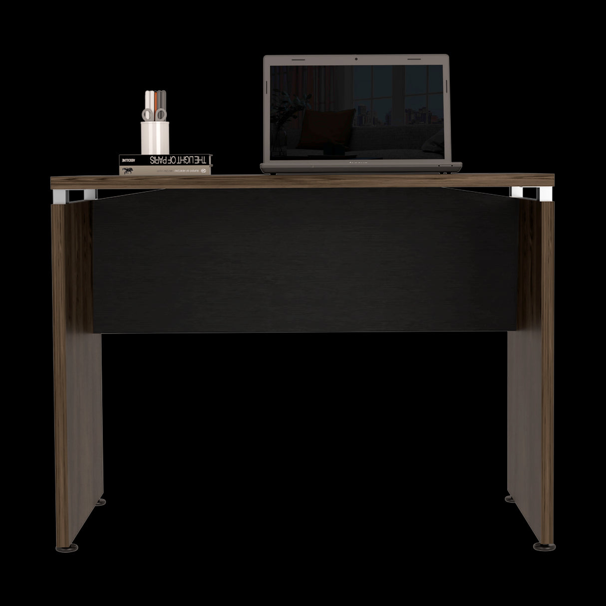 Escritorio Home Wengue y Coñac 100x75cm sin Cajones - ESCRITORIOS | Bylmo