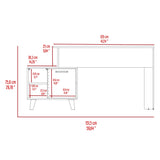 Escritorio Leira Tivoli y Blanco 151.5x75.6cm sin Cajones - ESCRITORIOS | Bylmo