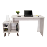 Escritorio Leira Tivoli y Blanco 151.5x75.6cm sin Cajones - ESCRITORIOS | Bylmo