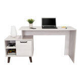 Escritorio Leira Tivoli y Blanco 151.5x75.6cm sin Cajones - ESCRITORIOS | Bylmo