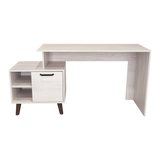 Escritorio Leira Tivoli y Blanco 151.5x75.6cm sin Cajones - ESCRITORIOS | Bylmo