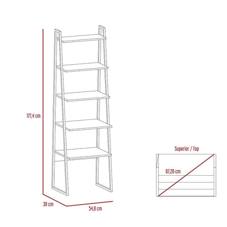Biblioteca Escalera Soho Novo Bellota 54.8x177.4cm con Cuatro Compartimientos - BIBLIOTECAS Y ESTANTERIAS | Bylmo