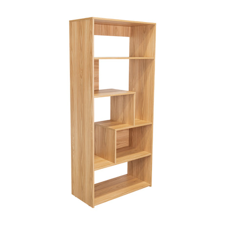Biblioteca Asimétrica Lous Fresno Europeo 73x161cm Con Siete Compartimientos - BIBLIOTECAS Y ESTANTERIAS | Bylmo
