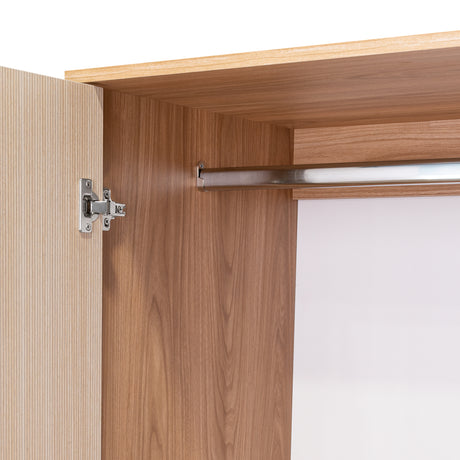 Closet Sevilla Fresno Europeo Mallado 80x180cm Con Tres Cajones y Cinco Compartimientos - CLOSETS | Bylmo