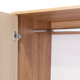 Closet Sevilla Fresno Europeo Mallado 80x180cm Con Tres Cajones y Cinco Compartimientos