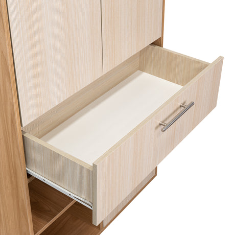 Closet Sevilla Fresno Europeo Mallado 80x180cm Con Tres Cajones y Cinco Compartimientos - CLOSETS | Bylmo