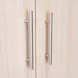 Closet Sevilla Fresno Europeo Mallado 80x180cm Con Tres Cajones y Cinco Compartimientos