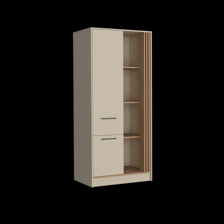 Closet Vance Capri y Fresno Europeo 80x180cm Con Un Cajón y Seis Compartimientos - CLOSETS | Bylmo