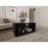 Mesa de Centro Patrick Wengue 92x45.1cm Rectangular con Compartimientos y con De Ruedas - MESAS DE CENTRO | Bylmo