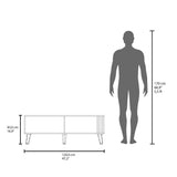 Mesa de Centro Vance Wengue y Fresno Europeo 120x43cm Rectangular con Compartimientos y con Patas - MESAS DE CENTRO | Bylmo