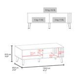 Mesa de Centro Vance Wengue y Fresno Europeo 120x43cm Rectangular con Compartimientos y con Patas - MESAS DE CENTRO | Bylmo