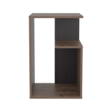Mesa Auxiliar Everett Bellota y Wengue 39.8x63.4cm Rectangular con Dos Compartimientos - MESAS AUXILIARES | Bylmo