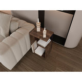 Mesa Auxiliar Everett Bellota y Wengue 39.8x63.4cm Rectangular con Dos Compartimientos - MESAS AUXILIARES | Bylmo