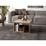 Mesa Auxiliar Everett Cafe Expreso y Wengue 39.8x63.4cm Rectangular con Dos Compartimientos - MESAS AUXILIARES | Bylmo
