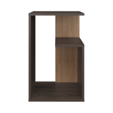 Mesa Auxiliar Everett Carbón y Fresno Europeo 39.8x63.4cm Rectangular con Dos Compartimientos - MESAS AUXILIARES | Bylmo