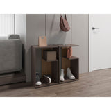 Mesa Auxiliar Everett Carbón y Fresno Europeo 39.8x63.4cm Rectangular con Dos Compartimientos - MESAS AUXILIARES | Bylmo