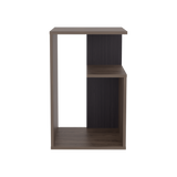 Mesa Auxiliar Everett Coñac y Wengue 39.8x63.4cm Rectangular con Dos Compartimientos - MESAS AUXILIARES | Bylmo
