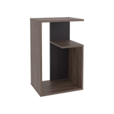 Mesa Auxiliar Everett Coñac y Wengue 39.8x63.4cm Rectangular con Dos Compartimientos - MESAS AUXILIARES | Bylmo