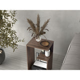 Mesa Auxiliar Everett Coñac y Wengue 39.8x63.4cm Rectangular con Dos Compartimientos - MESAS AUXILIARES | Bylmo