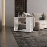 Mueble Auxiliar Garden Blanco 60x50cm Rectangular con Dos Compartimientos - MESAS AUXILIARES | Bylmo
