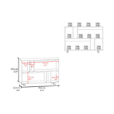 Mueble Auxiliar Joge Wengue 95x64.5cm Rectangular con Seis Compartimientos - MESAS AUXILIARES | Bylmo